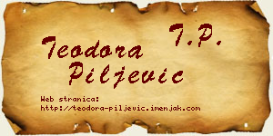 Teodora Piljević vizit kartica
